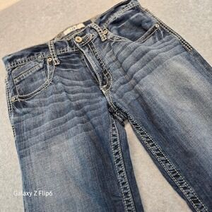 BKE Jake Straight Leg Jeans Mens 33R Medium Wash Denim ABM15043